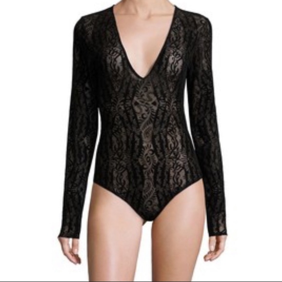 Free People Tops - Free People Velvet burnout bodysuit